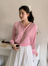 [SHOPPERMADE] ソフトハーフボタンニット (3color) (6698428596342)