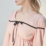 Breeze Ribbon Blouse Pink