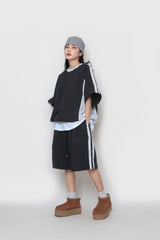 2wayナイロンスェットシャツ / two-way nylon sweatshirt