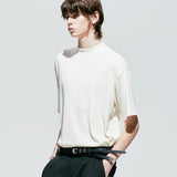 2ウェイリブモックネックTシャツ / 2way rib mock neck t-shirt ivory