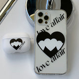 White - Love affair AirPods Case_matt