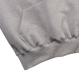 [UNISEX] Faux Shearling-Trimmed Cotton-Jersey Hoodie (Grey) (6656663257206)