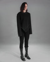 Fabric Mix Mannish Sweatshirt (6676027768950)