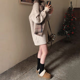 [Belied made/Cuanku] First Love Twisted Cable Knit Dress