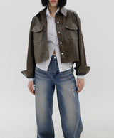ライトレザージャケット / Light leather jacket (3color)