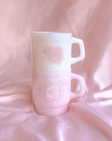 Cherry blossom  rabbit ♡ milk glass mug
