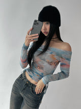 blue rain blouse