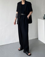 CR スローリネンワイドスラックス / CR Slow Linen Wide Slacks (2 colors)