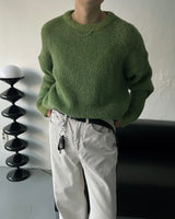 RU2219 Loop Angora Round Knitwear (4 colors)