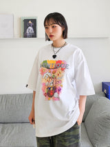 グラフィックホットエアバルーンTシャツ/ VENTIQUE Graphic hot air balloon T-shirt 5color