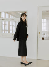 リネンベストシャツ / linen vest shirts black