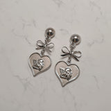 ロイヤルベイビーエンジェルイヤリング - ショート  / Royal Baby Angel Earring - Short (Silver) (Kep1er Chaehyun, Yeseo, Xiaoting Earrings)