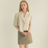 リネンベーシックスカート / Linen Basic Skirt (Khaki)