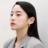 シルバーシンスネークチェーンネックレス/silver thin snake chain necklace (silver / no spare chain)