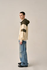 COLOR TONING PATTERN ANORAK -IVORY