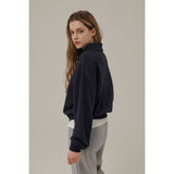スモールロゴハーフジップアップスウェットシャツ / SMALL LOGO HALF ZIPUP SWEATSHIRT_NAVY