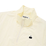 モノチェリーウーブンハーフプルオーバー／MONO CHERRY WOVEN HALF PULLOVER [IVORY]