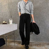 LMN Def Pintuck Wide One Tuck Bendable Slacks (6 colors)