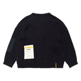 ZIPPER OVERSIZED CARDIGAN BLACK
