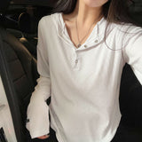 [Bellide made] Chalang snap ribbed T-shirt