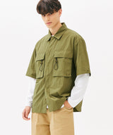 TWO POCKET STRING HALF SHIRTS (BEIGE) (6585203654774)