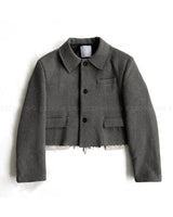 TAP Cutting Crop Wool Jacket