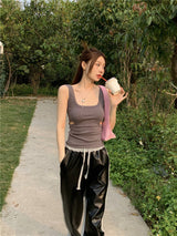 side split sleeveless top