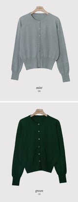 RE Cashmere Round Knit Cardigan (12color)