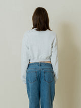 Women Bon Vivant Crop Crewneck_Melange Gray