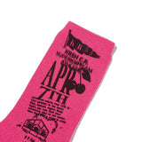 YOUTHHOSTEL GRAPHIC SOCKS [PINK]