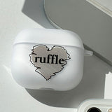 Horizontal - Ruffle Heart AirPods Case_matt