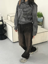 Arcti leather blouson jacket