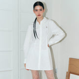 [NF] EYELET POINT SHIRT ONE-PIECE (WHT)_F21ZD291