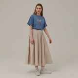 リラックスフィットピーチプリントTシャツ / RELAXED FIT PEACH PRINT T-SHIRT_BLUE