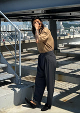 Soft punched-knit collar shirt 3COLOR