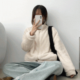Lebaboule wool two-way zip-up