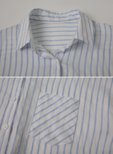 [SHOPPERMADE] S/Sシーズンストライプシャツ (2color) (6695546716278)