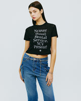 レンタルフォレストタイポクロップニット/RENTAL FOREST TYPO CROP KNIT-BLACK