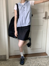 ナイロンストリングメッセンジャークロスビッグリュック/Shope Nylon String Messenger Cross Big Backpack