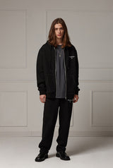 Pigment washed training pants - Black (4622123040886)