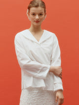 Sailor lace blouse - Lilac (6682206371958)