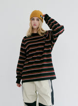 オールドストライプロングスリーブ / BSR2223FWPO029 OLD STRIPE LONG SLEEVE BLACK