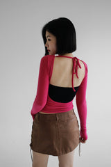 オープニングバックTシャツ / Opening back T-shirt (3color)