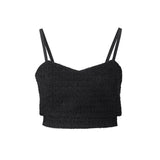 Tweed bustier top - Black (6671629910134)