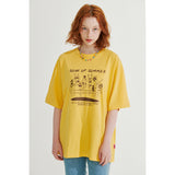 ダイビングプリントオーバーフィットTシャツ / DIVING PRINT OVERFIT T-SHIRT _ YELLOW