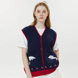ドルフィンニットベスト / Dolphin knit vest