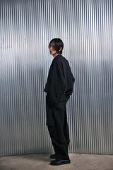 VINTAGE P. DYEING CUT-OUT CROP-TEE (Black) / ビンテージダイングアウトクロップT