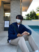 LMN ミックスセミジップアップニットウェア / LMN Mix Semi-Zipup Knitwear (11 colors)