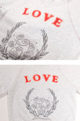 Love Printed sweater shirt (6599546863734)