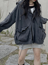 ユニセックスピグメントビンテージミリタリージャケット / Unisex pigment Vintage military jacket